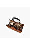 Textured Tote Bag with Double Handles and Detachable Strap - 8