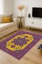 Mosso Purple Traditional Themed Pattern Woven Base Modern Decorative Carpet Mosso258Purple - 5