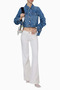 Tiff Short Denim Jacket with Gathered Sleeves - 2