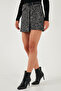 Cotton Crushed Relaxed Fit Mini Size Belted Shorts Skirt Shorts Skirt 611Sr0083 - 5