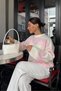 Pink Crew Neck Striped Knitwear Women's Sweater Mg2472 - 3