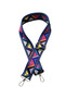 Polyester Column Adjustable Bag and Phone Strap Silver Metal Accessory 120 cm Triangle Retro