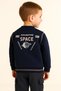 Boys Space Club Varsity Fleece Jacket – Navy - 4