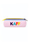 01109 Pink Three-Eye Color Zipper Waterproof Bondit Fabric Pencil Case Pen Holder - 2