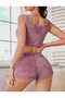 Women's Plush Tank Top and Shorts Set - 6
