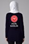 Navy Blue 112 Emergency Health Hijab Long Size T-Shirt - 2
