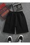 Gray - Black - Navy Blue Color 3-Piece Large Size Men's Bermuda Shorts - 3 Pieces - 6
