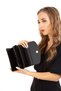 Women's Black Faux Leather Card Holder and Wallet New296 - 2