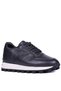 - Black Genuine Leather Lace-Up Men's Sneaker 115-K556 - 2