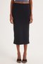 Women's Slim Fit Slim Fit Midi Length Black Skirt
