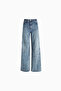 Wide leg denim pants