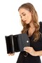 Women's Black Faux Leather Card Holder and Wallet New296 - 5
