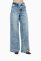 Wide leg denim pants - 2