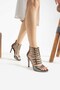 Open Toe Detailed Neolite Sole Thin Heeled Shoes 331-1452 Women's Shoes - 3