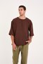 Men's Fakir Sleeve Oversize Linen Look T-Shirt