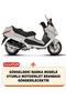Piaggio X8 400 Ie Lock Compatible Motorcycle Tarpaulin (Grey Color) with Connection Buckle and Elastic Band - 2