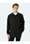 Polo Neck Sweatshirt Basic Buttoned Cotton Interlock Fabric - 3