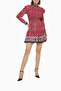 Elvira Gathered High Neck Floral Print Mini Dress - 2