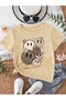Girls Beige Emoji Graphic T-Shirt - 2