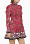 Elvira Gathered High Neck Floral Print Mini Dress - 4