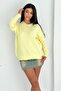 Women's Yellow Standard Size Oversize Knitwear Sweater - 3
