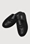 Men's Black Patterned House Slippers Groom's Gift Vr.Gc.03.T70.Y09