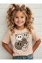 Girls Beige Emoji Graphic T-Shirt