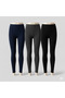 |   3'Color 3'Pieces |   Thermal Leggings Pajamas Underwear Soft Comfortable Leggings (Black Navy Blue Anthracite) - 8