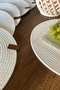 6 Pieces Jute Placemat / American Service Lux Presentation Plate Mat / Color Options Cream White Gray Brown - 5