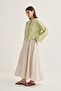 Women's Organic Cotton V-Neck Short Blouse Pale Green - 2
