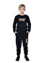 Round Neck Printed Detail Boy's Tracksuit Set