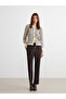 Lcw Vision Brown Plus Size Elastic Waist Carrot Cut Women's Trousers