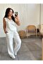 Elastic Waist Wide Leg Muslin Trousers - 2