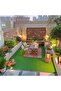 FFD Thick Artificial Grass Turf 2x4M | Realistic Synthetic Lawn Mat with Drainage – Durable - 6