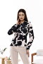 Fashion Box Patterned Buttoned Women's Bluz 24444 - 3
