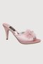 Women's Powder Pink Heeled Feather Stone Detailed House Slippers Daily Dowry Gift Vr.Gc.01.T75.Y19 - 2