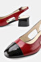 Women's Bordo Black Khaki Natural Leather 34-35-41-42 Number Thick Heel Back Open Shoes - 3