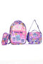 Mu-5751 Call Me Patterned School Bag Set of 3 – Backpack, Lunchbox and Pen Holder - 3