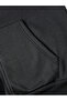 Men's Black Hooded Zip-Up Oversized Brushed Inside Printed Sweatshirt Winter School Cardigan - 4