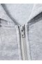 Men's Gray Hooded Zippered Oversize Sweatshirt Winter School Cardigan Hooded Printed - 5