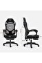 Compact Lockable Office Table with Ergonomic Reclining Mesh Office Chair - 2