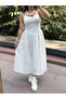 Embroidered Sleeved Middle Length Dress Cr1069 - 6