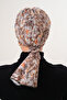 Patterned Buckle Bonnet Hijab Bonnet Daily Use Bonnet Shawl Scarf - 8