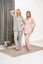 Women's Green Flannel Special Design Plaid Winter Cotton Maternity Maternity Dressing Gown Pajama Set Set - 4