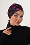 Patterned Buckle Bonnet Hijab Bonnet Daily Use Bonnet Shawl Scarf - 3