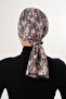 Patterned Buckle Bonnet Hijab Bonnet Daily Use Bonnet Shawl Scarf - 9