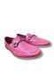 Pink Genuine Skin Leather Metal Buckle Women's Loafer - 8