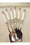6 Pieces Ice Cream Spoons with Porcelain Handle Silver - 4