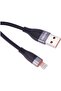 كابل شحن USB 12 وات لجهاز iPhone من CB-07، أسود - 2