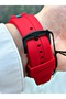 Function Red Color Hunter Silicone Cord Steel Case Men Wrist Watch 535.658Mr - 4